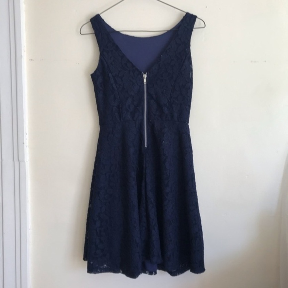 Speechless Lace Navy Dress